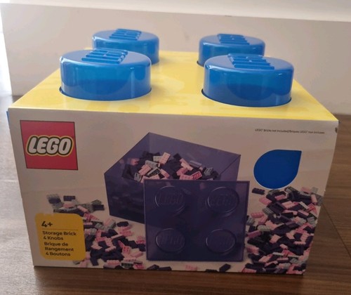 Lego blue storage brick - lego,
