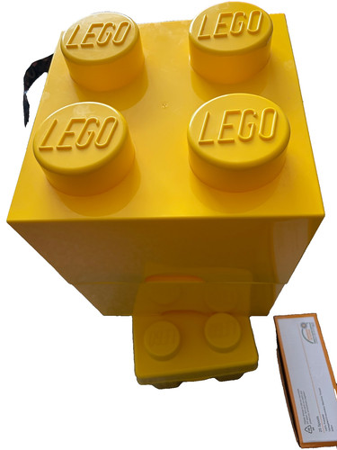 Yellow lego square brick - yellow,