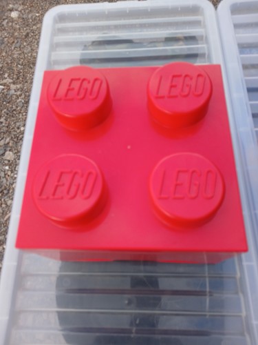 Lego four stud red storage - stud,