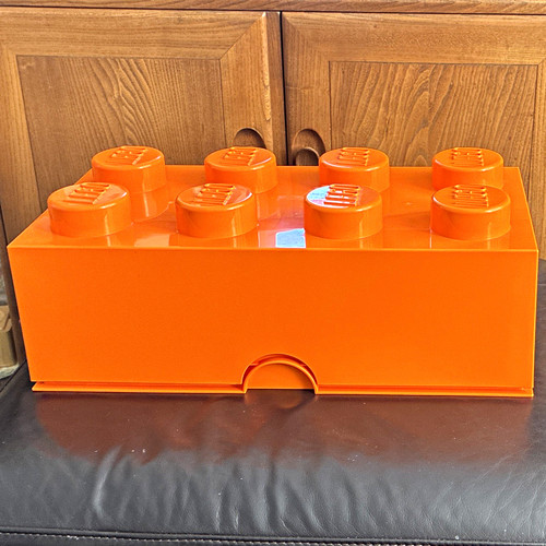 Lego orange stud storage - orange,