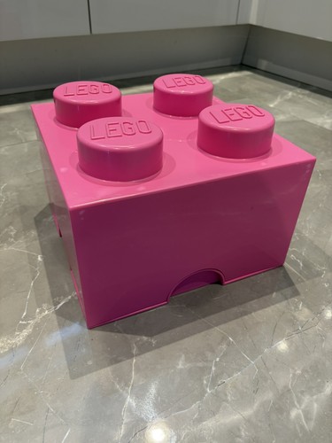 Pink lego stud storage - lego, box