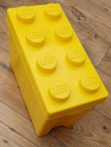 Lego storage brick box yellow - storage,