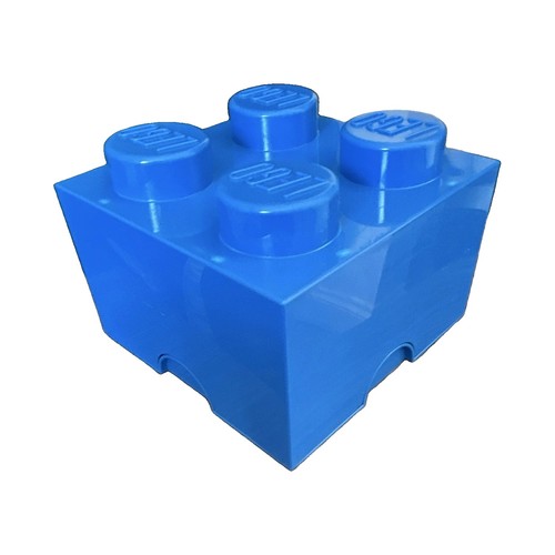 Lego blue stud storage brick - storage,