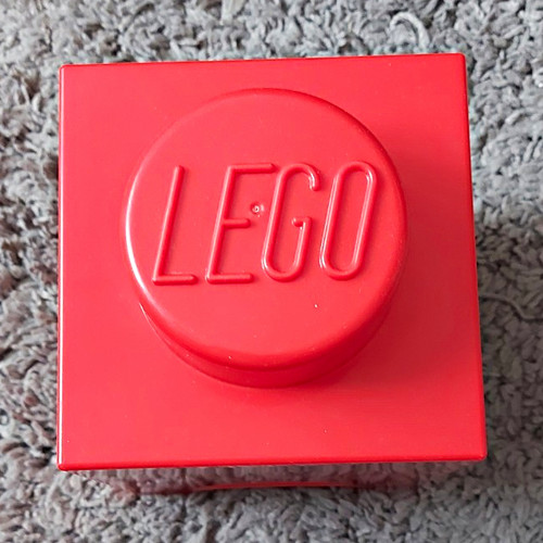 Lego red storage brick - red,