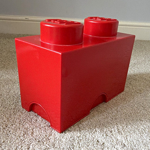Lego red stud stackable - red, 2-stud