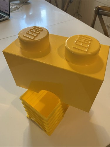 Two stud lego storage yellow - stud,
