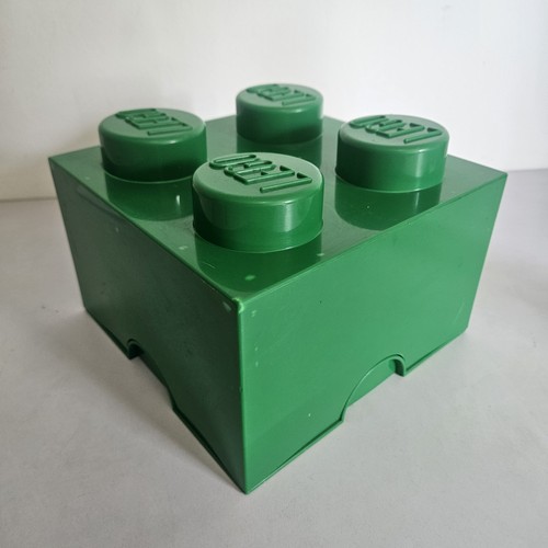 Green lego 2x2 storage brick - lego,