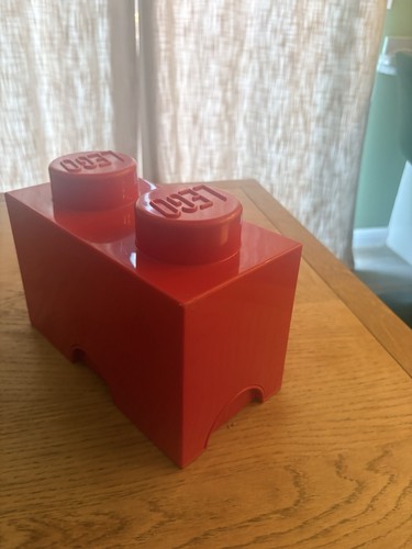 Lego storage brick pin red - storage,