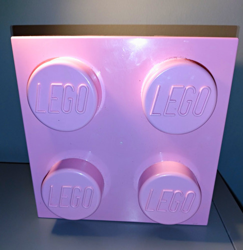 Lego storage brick pink - lego,