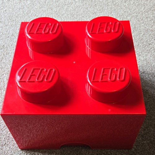 Lego red storage brick stud - red,