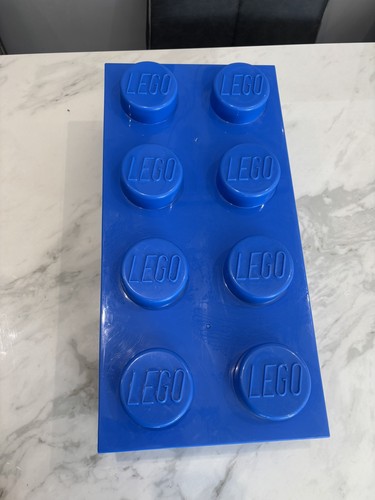 Large lego blue block stud - blue, 8-stud
