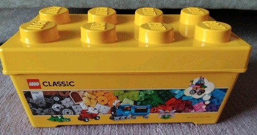 Yellow lego brick storage - yellow,