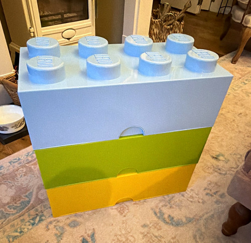 Three lego storage brick - lego,