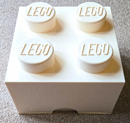 Lego white storage brick box - lego,