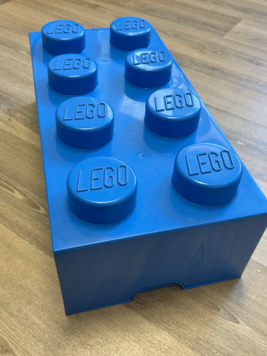 Large blue lego storage - blue, brick