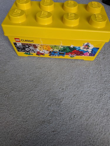 Lego yellow storage toy box - lego,