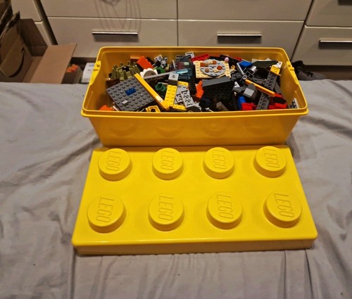 Lego yellow storage brick - lego,