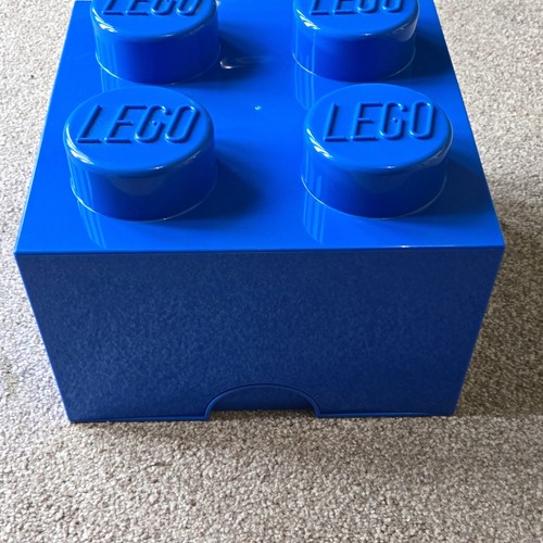 Lego blue storage brick - lego,