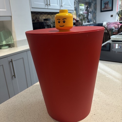 Lego red storage container - red, bin
