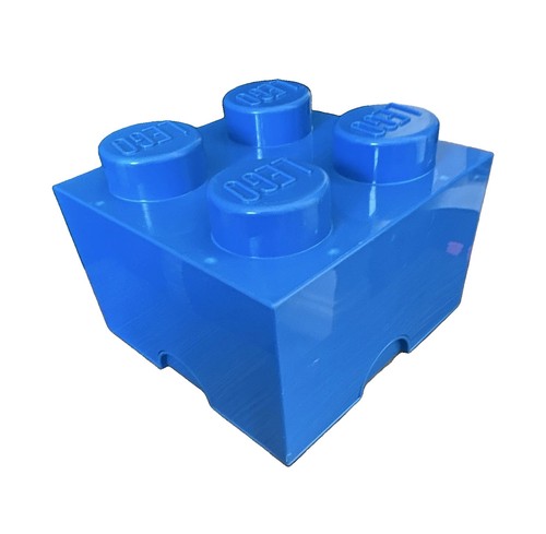 Lego blue stud storage brick - blue,