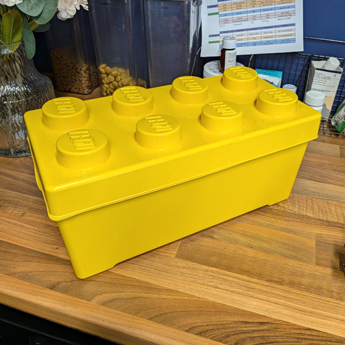 Lego yellow stud storage - yellow,