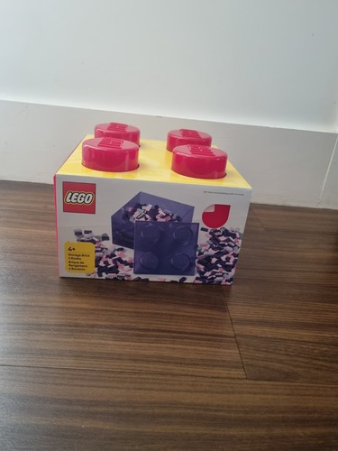 Lego storage brick - brick, red