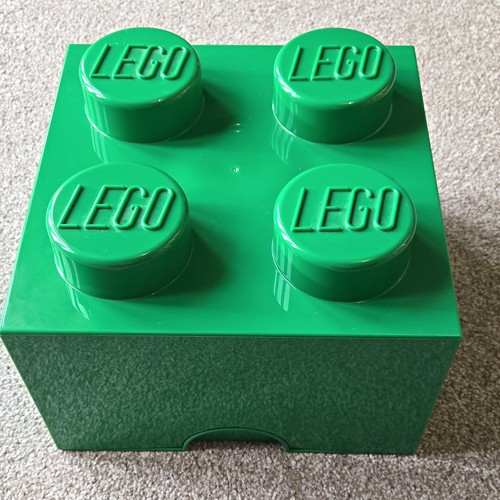 Lego green storage brick box - lego,