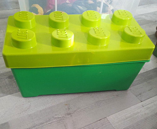Lego green storage - brick, box