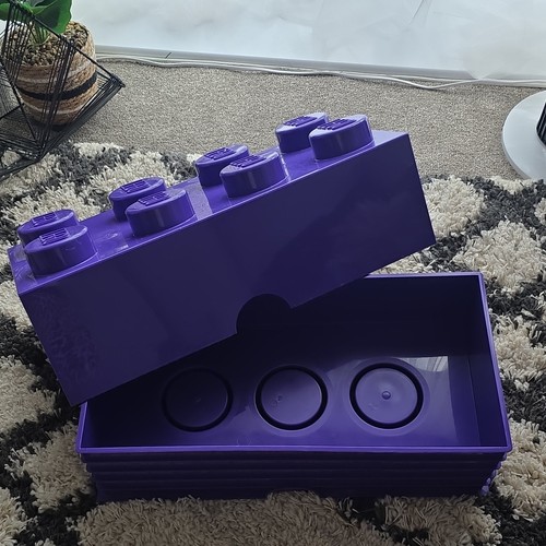 Lego storage brick purple - storage,