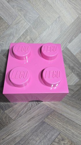 Lego pink storage brick 2x2 - lego,