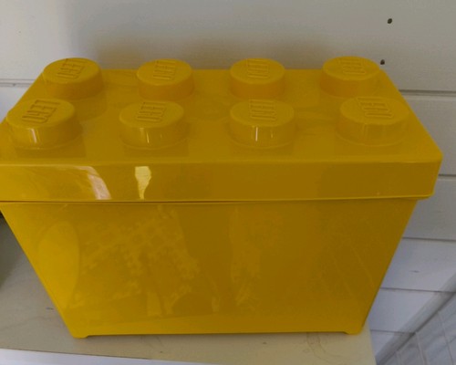 Lego brick yellow - brick, toy